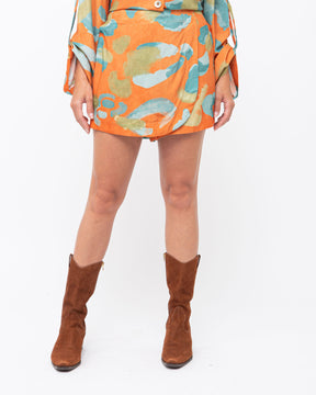 Shorts Saia Viscose Estampa Animal