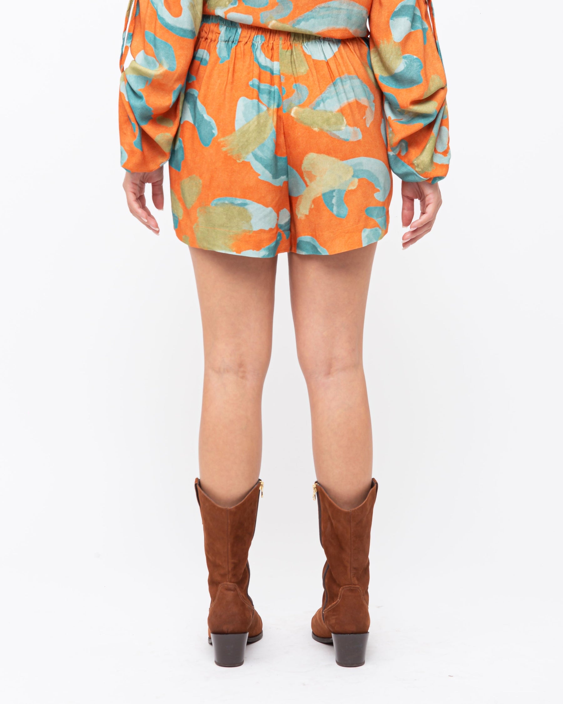 Shorts Saia Viscose Estampa Animal