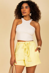 Shorts de Cordão com Bolsos Laterais