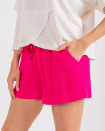 Short com Detalhe no Bolso em Viscose