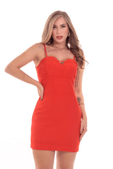 Vestido em Risca Giz