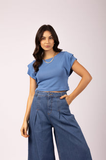 Cropped com Detalhe no Ombro