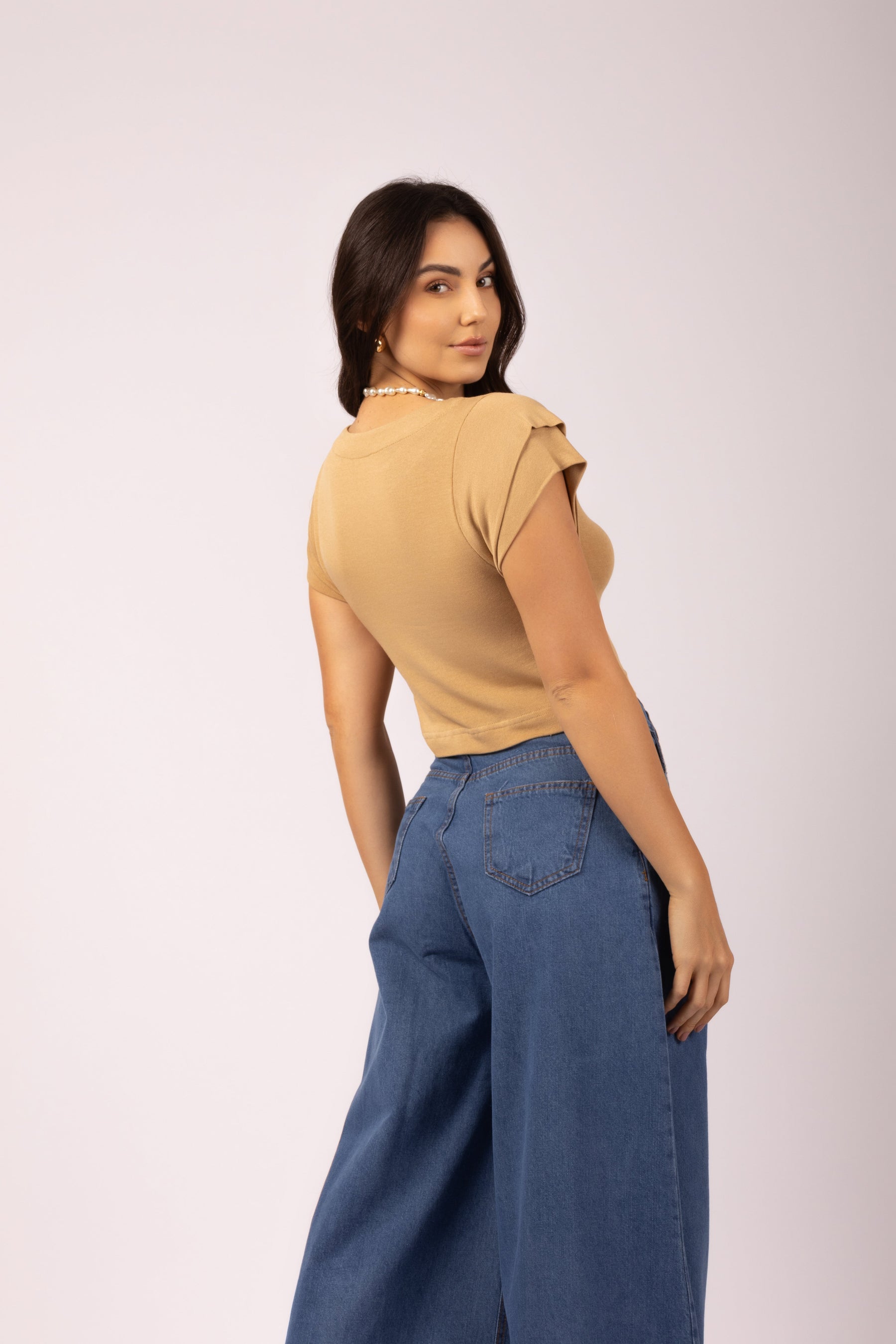 Cropped com Detalhe no Ombro